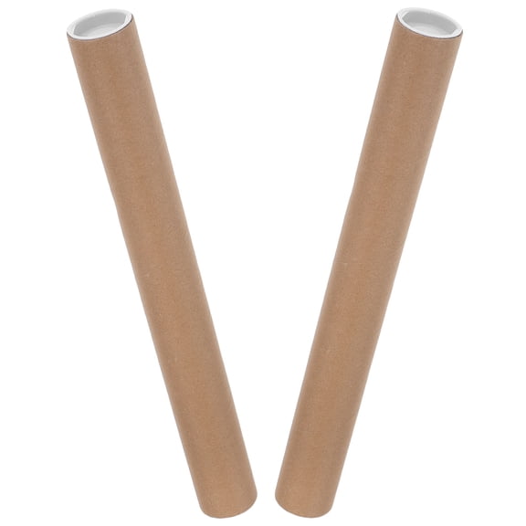 Amosfun 2-Pack Poster Mailer Tubes for Secure Document and Artwork Shipping, Light Brown Protective Tubes