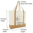thumbnail image 4 of DALIX Tote Bag Satchel Shoulder Bags for Women Beach Totes Brown Ballent Y, 4 of 8