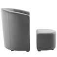 thumbnail image 3 of Modway Divulge Performance Velvet Arm Chair and Ottoman Set in Gray, 3 of 7