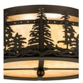 thumbnail image 4 of Meyda Tiffany 233881 Tall Pines 2 Light 16" Wide Semi-Flush Drum Ceiling Fixture - Bronze, 4 of 7