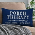 thumbnail image 6 of Farmhouse Throw Pillow Cover 12x20 Inch Porch Therapy Session in Progress Turquoise Outdoor Spring Front Porch Patio Decorations Lumbar Decorative Throw Pillows Cases for Party Room Decor, 6 of 6