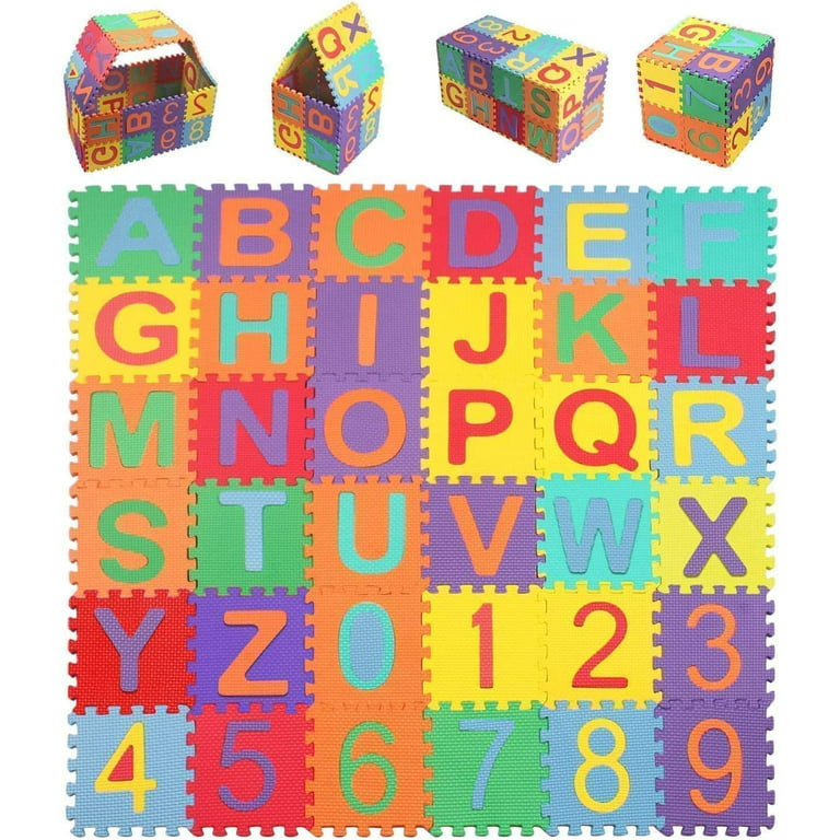 36 piezas Alfombra Puzzle para Niños Eva alfombras de Numeros 0 al