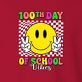thumbnail image 3 of Wild Bobby 100th Day of School Retro Cute Smiley Face, 100 Days of School 2024 2025 Design for Kids Youth Boys Girls School Unisex Boys Girls Graphic Youth T-Shirt, 3 of 6