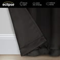 thumbnail image 3 of Eclipse Blackout Curtains, Darrell Thermaweave Grommet Extra Wide Curtains, Sliding Door Curtains 84 in x 100 in, Black, Sold as a Single Curtain Panel, 3 of 8