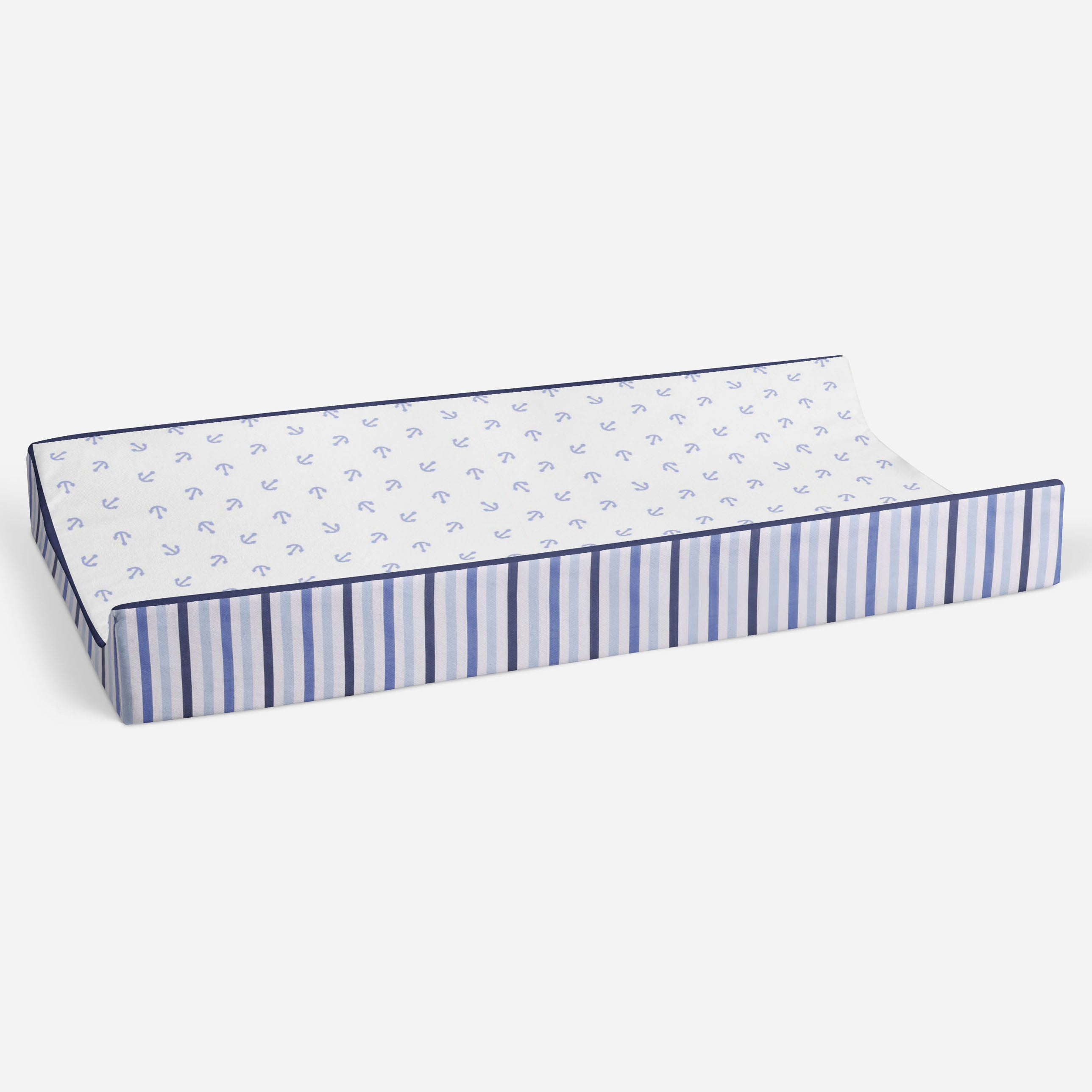 Bacati - Little Sailor Blue/Navy Boys Quilted Changing Pad Cover - image 4 of 10