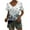 White, variant on Fesfesfes T-Shirts for Womens Fashion Comfortable Casual V-Neck Short Sleeve Print Top Blouse Short Sleeve Tops Women S(US:4)