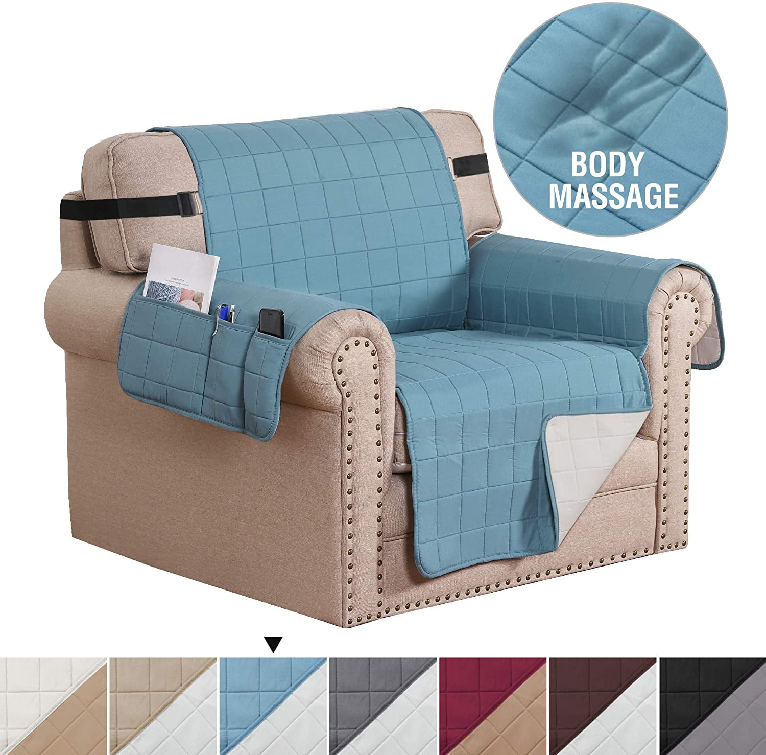 Reversible Chair Cover for Dogs, Pet Cover for Chair, Chair Slipcover