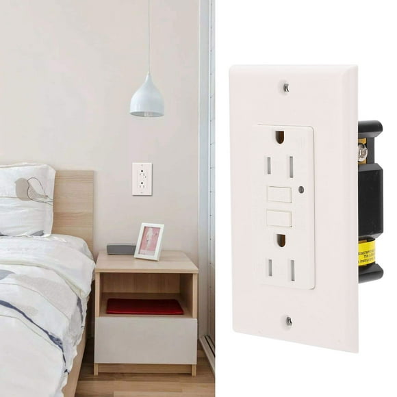 Switch Socket, AC125V 15A Ground Fault Smart Leakage Sockets For Shopping Mall For Home