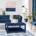thumbnail image 3 of Homebeez Velvet Square Storage Ottoman Footrest for Living Room Bedroom, Blue, 3 of 5