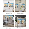 thumbnail image 3 of Ocean Sunrise Sunset Short Blackout Curtains 24 Inch Long Beach Waves Sea Scenery Rod Pocket Kitchen Curtains, 2 Panels Thermal Insulated Room Darkening Drapes for Bedroom, 30"W x 24"L, 3 of 5