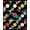 Black, Pattern 2, variant on ODIKA 2'x3' Machine Washable Non-Slip Area Rug, Retro Atomic Starburst Motif with Playful Dotted Accents High Traffic Rug, Beige, 524971