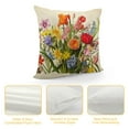 COMIO Farmhouse Pillow Covers Tulip Wildflower Lumbar Throw Pillow ...