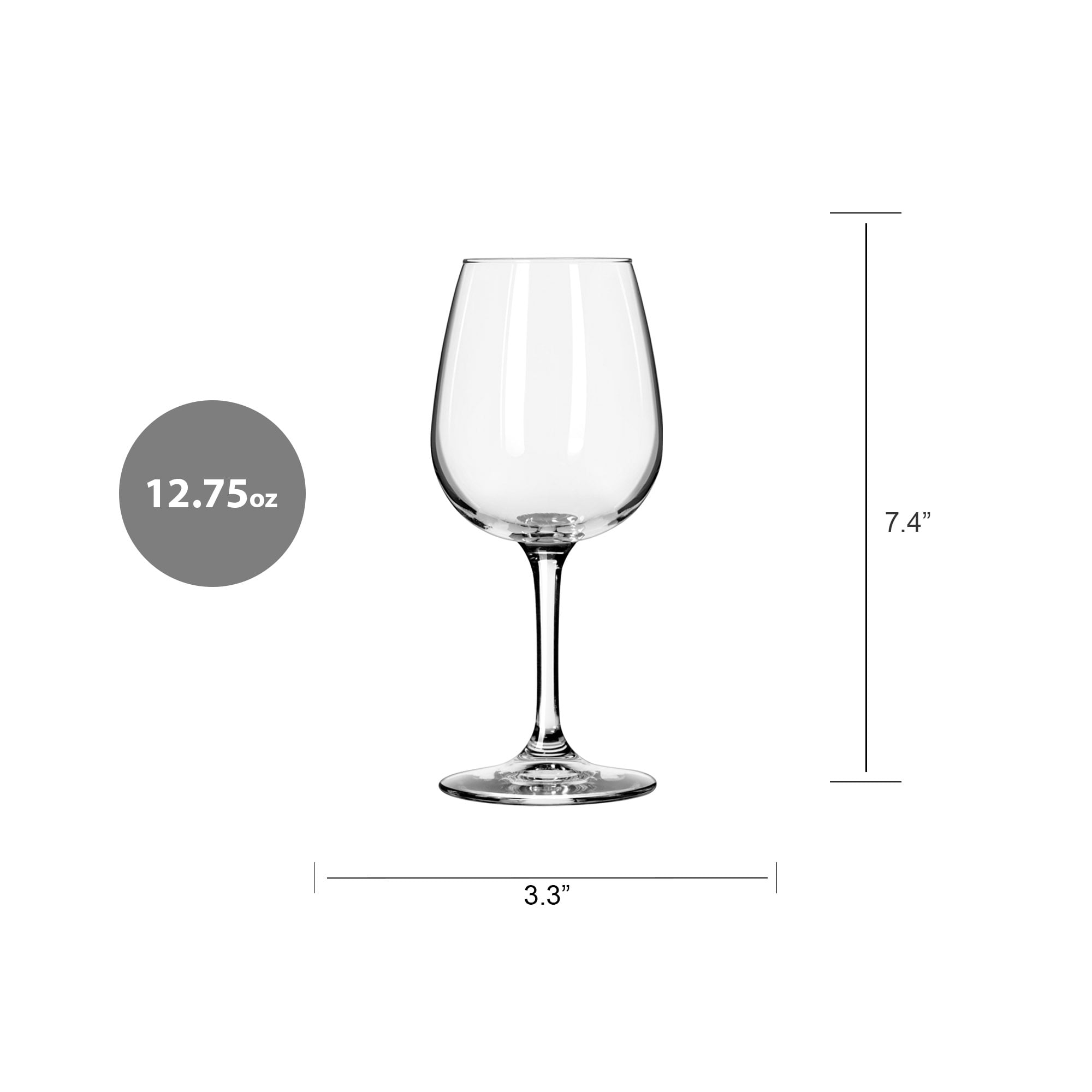 Mainstays Classic 12.75oz Wine Glasses (Set of 12)