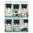 thumbnail image 5 of Starry Night Tie Up Curtains for Windows 45 Inch Length Balloon Curtains Kitchen Adjustable Balloon Window Shade Chic Modern Black Blue Marble Texture Tie Up Valance Bathroom Curtain Window 52"x45", 5 of 6