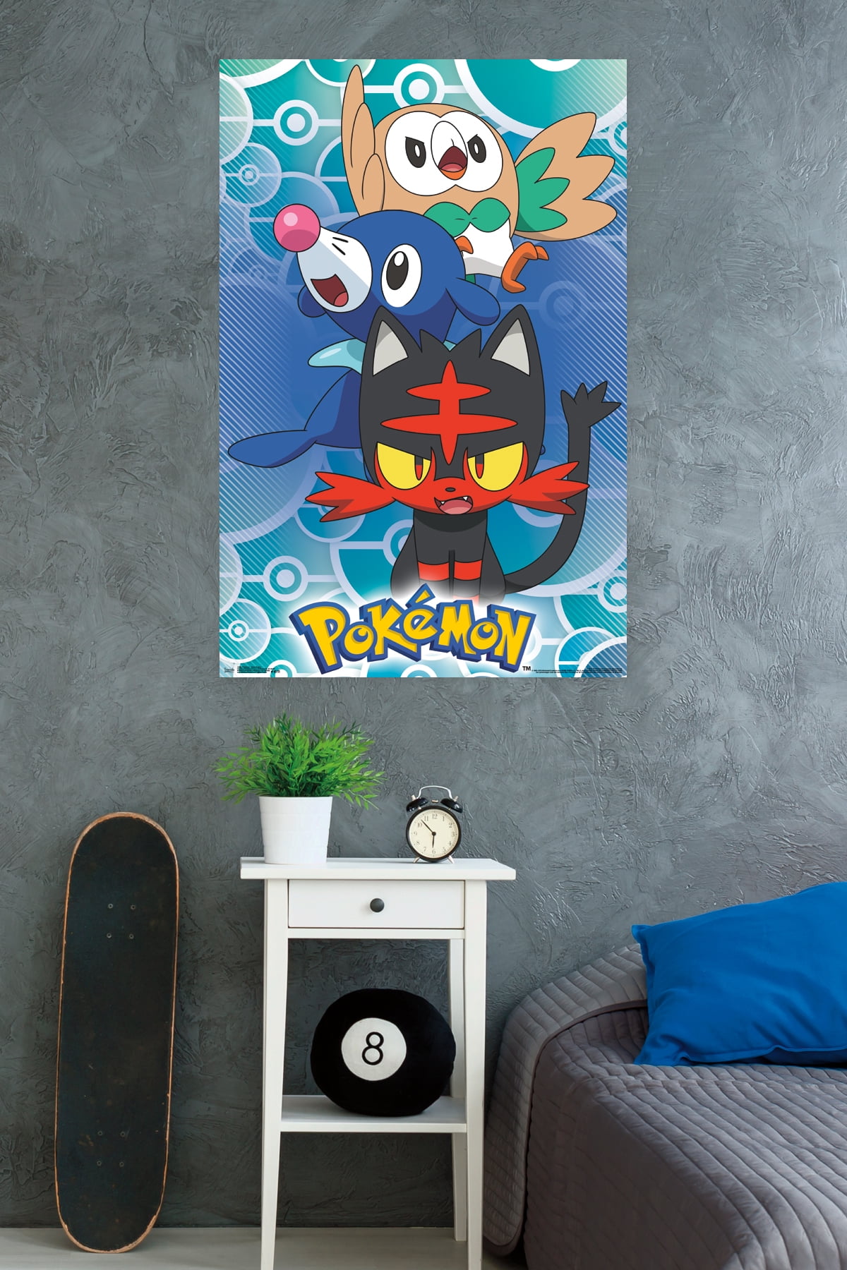 Alola Region Pokémon Poster - Polio, Litten, Rowlett -  -  Pokémon TCG & Accessories