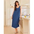 thumbnail image 4 of Ekouaer Nightgowns for Women Long Sleeveless Night Gowns Ladies Soft Nightdress Victorian Sleepwear with Pockets, 4 of 6