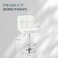 thumbnail image 6 of Furmax Adjustable Armless Swivel Mid-Back Bar Stools, White (Set of 4), 6 of 11