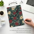 thumbnail image 3 of FORMRS Acrylic Clipboard with Low Profile Clip Standard A4 Letter Size, 12.5" x 9", Christmas Holly Leaves, 3 of 8