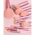 thumbnail image 3 of Set Brochas De Maquillaje 13 Pzs Profesional +bolsa Modelo Rosa, 3 of 4