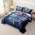 thumbnail image 3 of Homewish Boho Dragonfly Twin Quilt Set,Hippie Dreamcatcher Twin Coverlet Set,2 Pieces, 3 of 7