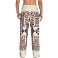 thumbnail image 3 of Uemuo Fashion Tatreez1 Pattern Men's Wide Leg Palazzo Lounge Pants with Pockets Light Weight Loose Comfy Casual Pajama Pants-Large, 3 of 9