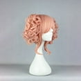 thumbnail image 3 of Unique Bargains Human Hair Wigs for Women 14" Wigs with Wig Cap Synthetic Fibre Pink, 3 of 6
