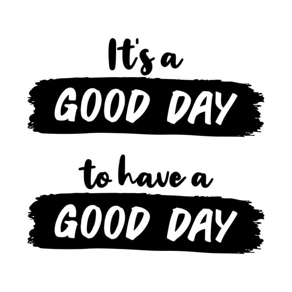 It's A Good Day To Have A Good Day Positive Vibes Motivational Quote Wall Decor Wall Art Sticker Designs Vinyl Stickers For Home House Walls Rooms Windows Bedroom Decoration Size (20x20 inch)