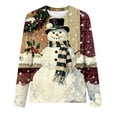 thumbnail image 4 of Womens Plus Size Christmas Tops Colorful Graphic Tee Shirts Crew Neck Long Sleeve Holiday Xmas Funny T-Shirts (XL, Multicolor), 4 of 5