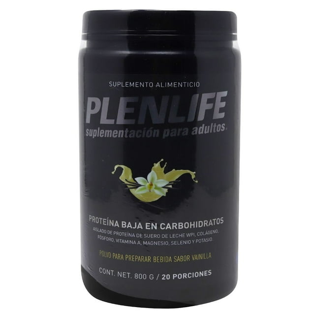 Suplemento Low Carb para adultos sabor Vainilla 800g Plenlife