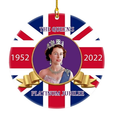 

Kafei Queen Elizabeth II Platinum Jubilee Pendant | 1952-2022 Her Majesty Queen Wooden Hanging Ornament | Party Favor Decor for Queen s Jubilee Memorial Remembrance