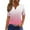 Pink#2, variant on Tnhcen Women's Summer Gradient Henley Short Sleeve Shirt - Plus Size Breathable Soft S-3XL Casual Essential Blouse