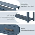 thumbnail image 6 of Euroco 61.5" Large Console Table,Modern Wood Entryway Table Sofa Table with 3-Tier Open Shelves & 4 Drawers for Living Room,Hallway,Foyer,Navy Blue, 6 of 8