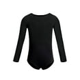 thumbnail image 3 of TSSOE Girls Kids Cotton Long Sleeves Ballet Dance Gymnastics Leotard with Chiffon Tied Skirt Outfit Set for Gymnastic Black, 3 of 7