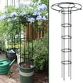 thumbnail image 3 of 70.8inch Metal Garden Trellis, Rustproof Vertical Umbrella Trellis Wisteria Trellis, Tower Obelisk Garden Trellis, Outdoor Flower Support Stand Rack for Climbing Plants Flowers Vines Rose Moonflower, 3 of 8
