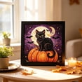 thumbnail image 5 of Halloween Diamond Art Painting 3D Pearl Finished Canvas Cat Wall Decor, Handmade Crystal Bead Artwork Ready-to-Display for Home Office Halloween Gift by OVFUIZ, 5 of 9
