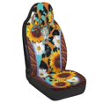 thumbnail image 2 of CHAQLIN Skull Sunflower Universal Seat Covers for Cars Polyester Easy Install Protection Car Seat Covers for Auto, 2 of 7