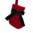 thumbnail image 2 of Mini Christmas Stocking Ornaments Small Velvet Christmas Socks with Bow Xmas Tree Hanging Decor for Holiday Party Home Fireplace Mantel Decoration, Set of 1 Miniature Stocking, 7.5 X 5.1 In, 2 of 6