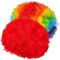 thumbnail image 3 of Pelucas Afro de payaso divertido, pelucas locas de arcoíris, estilo Retro, disfraz de fiesta temática de discoteca, 2 uds., 3 of 5
