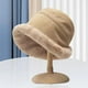 thumbnail image 2 of Xiao Hua Gorro de invierno cálido para mujer, tejido con forro de lana, antifrío y resistente al viento, con protección auditiva, color caqui, 2 of 3
