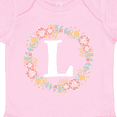 thumbnail image 4 of Inktastic Monogram Letter L Rose Floral Wreath Girls Baby Bodysuit, 4 of 5