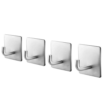 

Xubond Adhesive Hooks Hanging Stainless Hooks/Bathroom Hooks Towel Adhesive Hook 4Pcs Self Steel Wall Bathroom Products Hooks