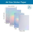 Nihuecne 24 Sheets Vinyl Printable Sticker Paper A4 Size (8.25" x 11.7