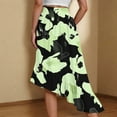 thumbnail image 4 of Mgmyaa Jupe Maxi Femme Décontractée Confortable Imprimée Ligne A Taille Élastique Longues Jupes, 4 of 7