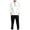 White, variant on Kids Boys Two Pieces Tracksuits Sweat Suit Long Sleeve Pullover Sweatshirt Sweatpants Activewear White 12-13