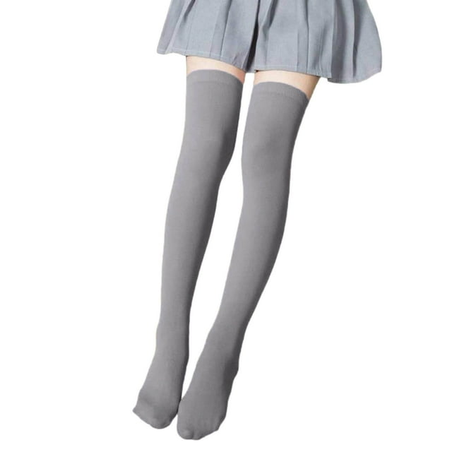 Chaussettes de Robe pour Filles, Chaussettes de Danse Mi-Mollet Unies pour Enfants Jusqu'aux Genoux