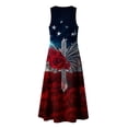thumbnail image 6 of VBVC Women's Floral V-Neck Sleeveless Maxi Dress,Button Detail Loose Flowy Dress For Women,Ladies' Casual Patriotic Summer Sundress with Pockets,Multicolor,S-3XL, 6 of 8
