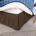 thumbnail image 3 of PiccoCasa Pleated Ruffle Bed Skirts with 14" Drop, King Coffee Color, 3 of 8