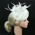thumbnail image 6 of MESSUEN Womens Tea Party Hat Ladies Hats for Church Girl Hat Fashion Hats for Women Fashion Hat for Tea Party Women Dress Hats for Women White One Size, 6 of 9