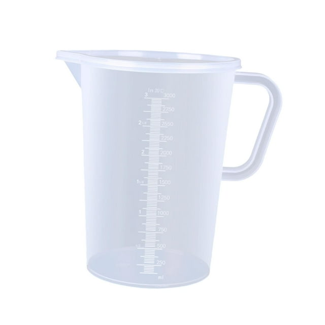 Taza medidora con marcas claras, herramientas de cocina multiusos para harina, jugo y leche. 3000 ml