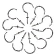 thumbnail image 4 of Uxcell 2.8" Screw Eye Hooks Self Tapping Screws Screw-in Hanger Silver 10 Pack, 4 of 5